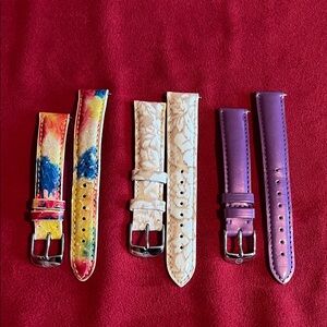 Michele Multicolor and Purple Watch Straps